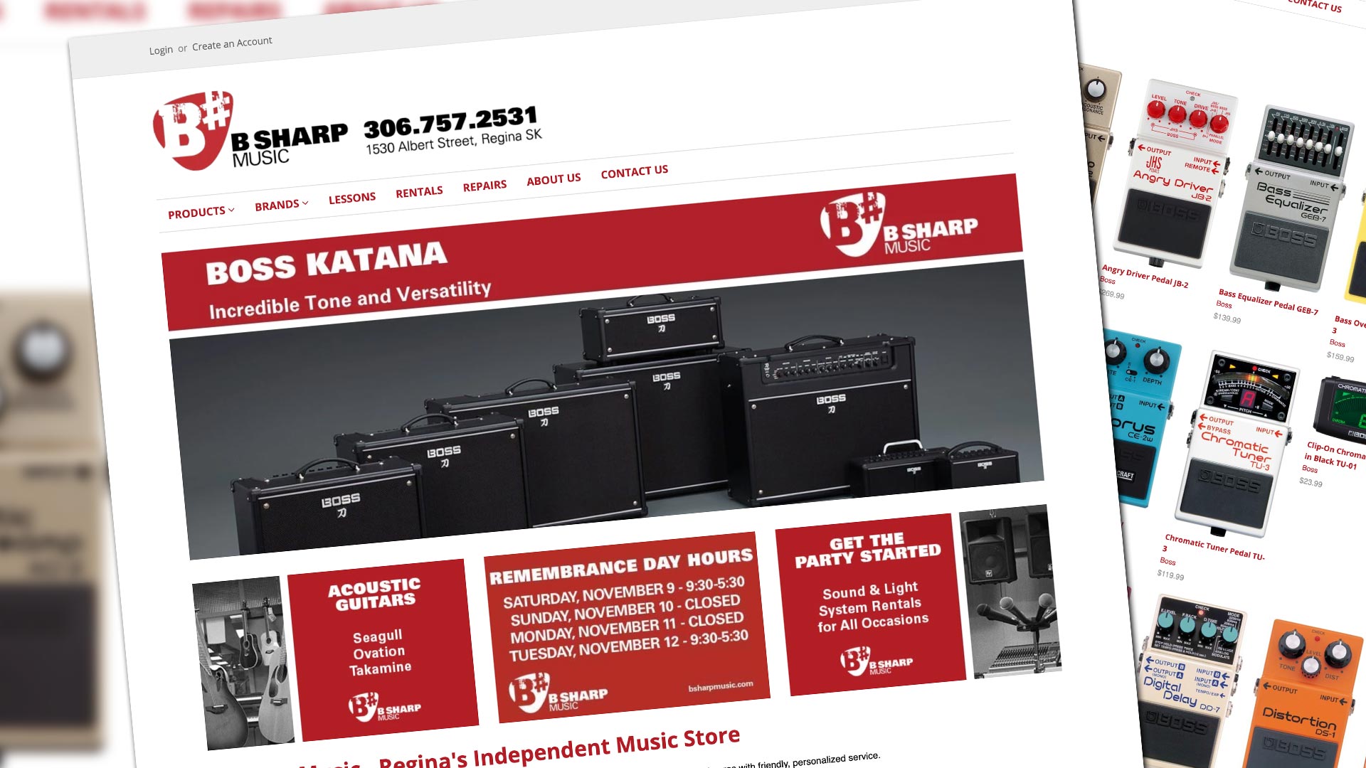 B Sharp Music, eCommerce, B Sharp Music eCommerce Website, Portfolio Image