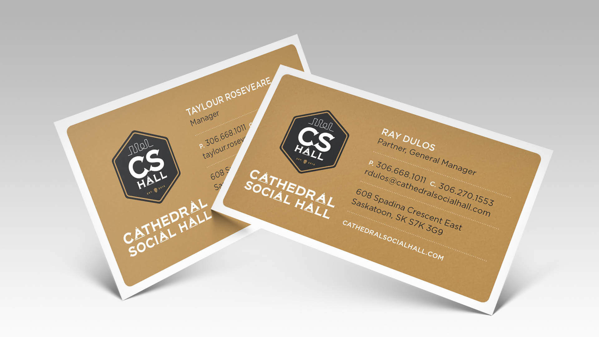 Cathedral Social Hall, Print, CS Hall Business Cards, Portfolio Image