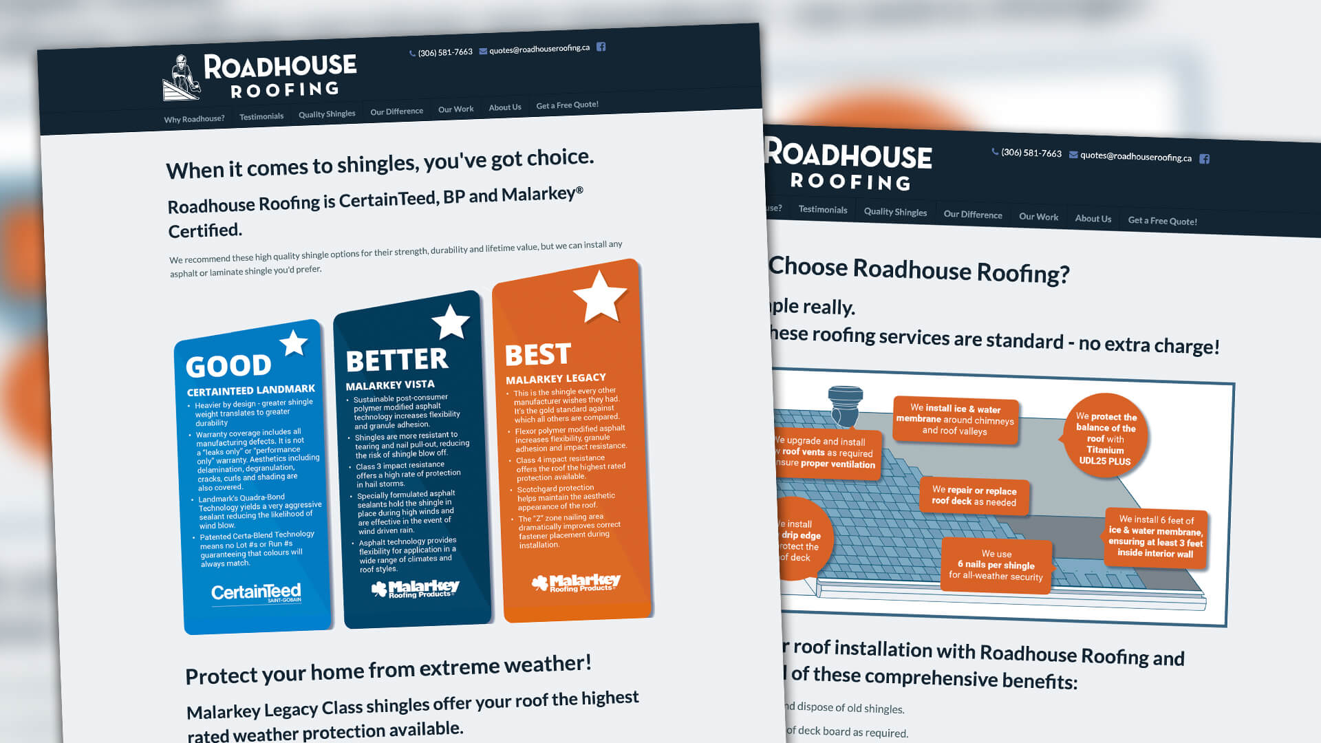 Roadhouse Roofing, Website, Roadhouse Roofing Website, Portfolio Image, 