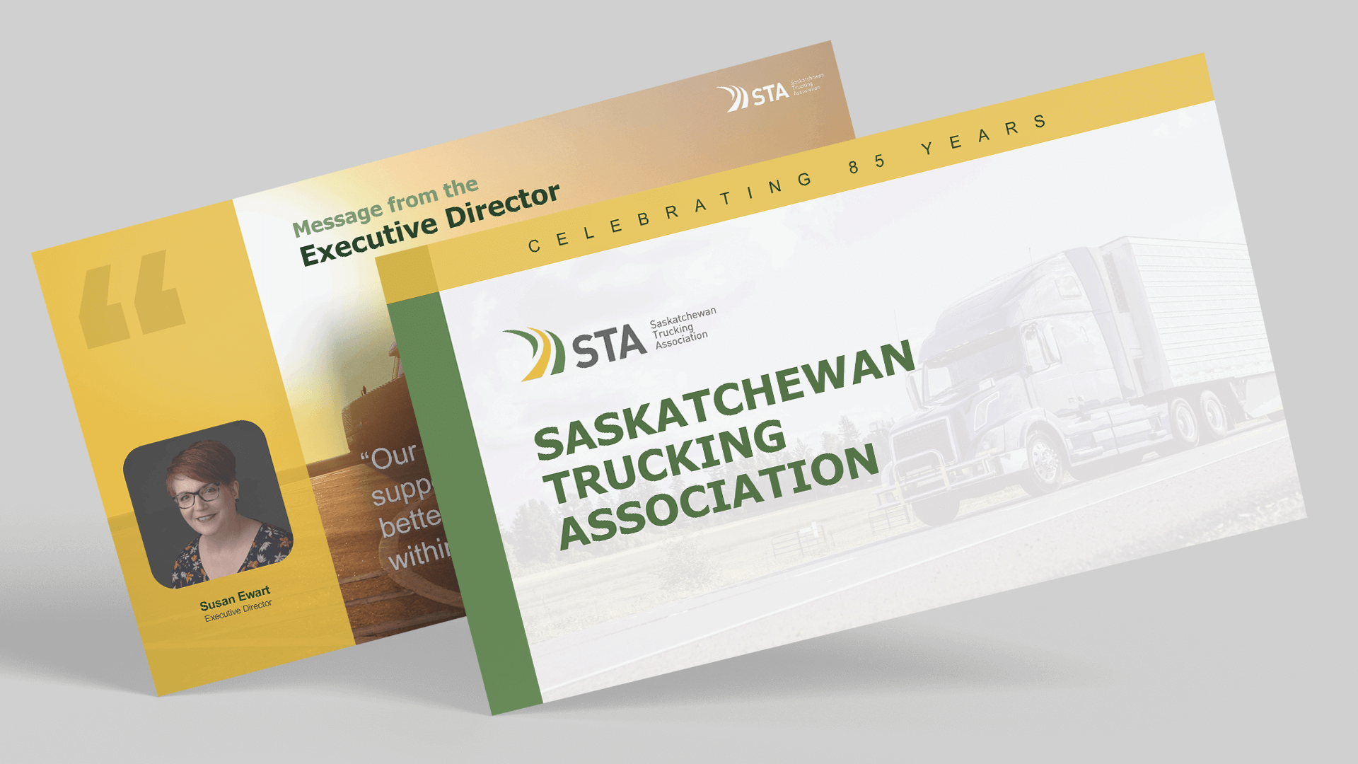 Saskatchewan Trucking Association, Digital, STA 2021-2022 Annual Report Powerpoint, Portfolio Image