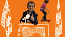 Featuring green screen live action and hand scribbled animations, this clip reaches kids and their parents.