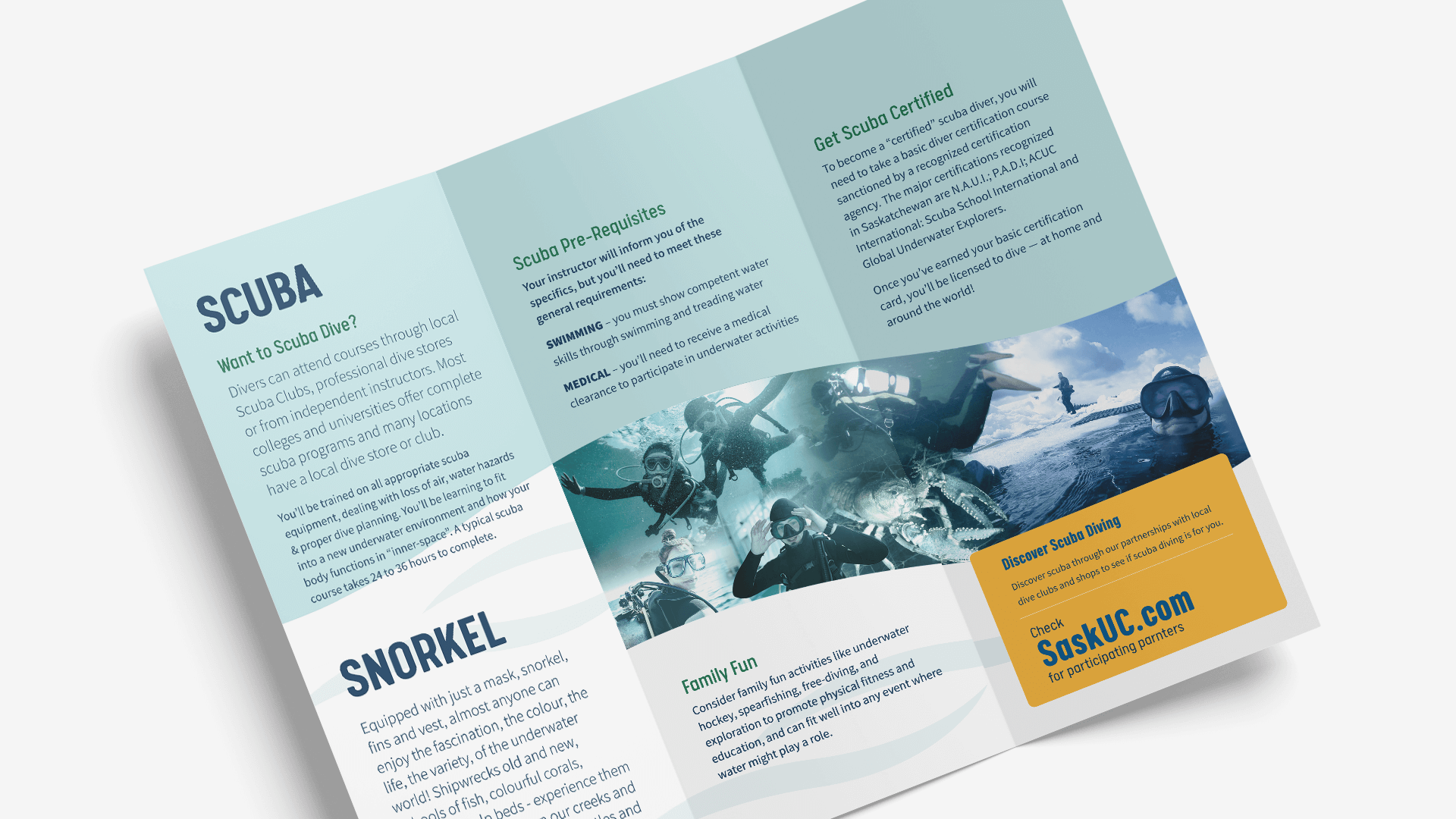 Sask Underwater Council Trifold Brochure 