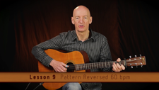 The Ray Bell FingerStyle Guitar training course includes 10 full lessons, with supporting practice patterns at various tempos for each. This video is the practice pattern 'reversed' at 60 bpm for Lesson 9.