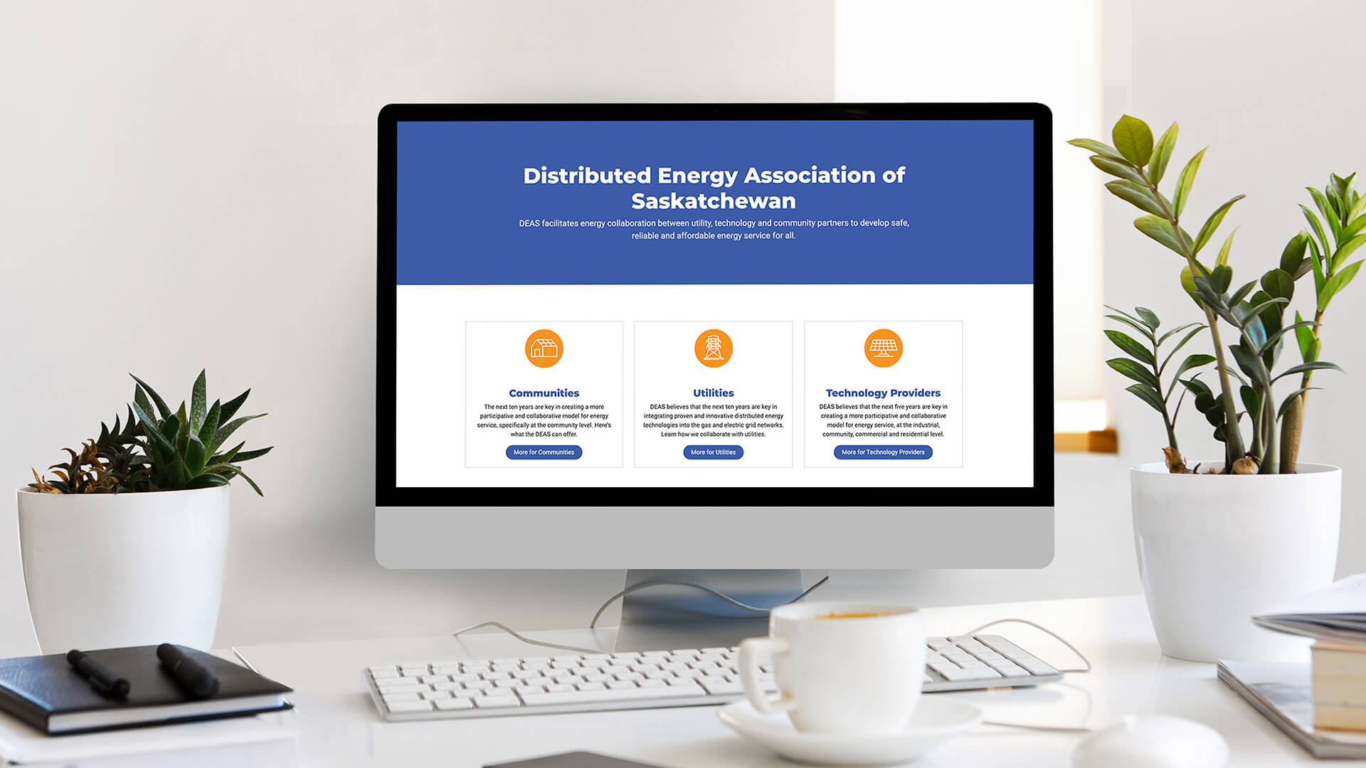 Distributed Energy Association of Saskatchewan, Website, Distributed Energy of Saskatchewan Website, Portfolio Image, 