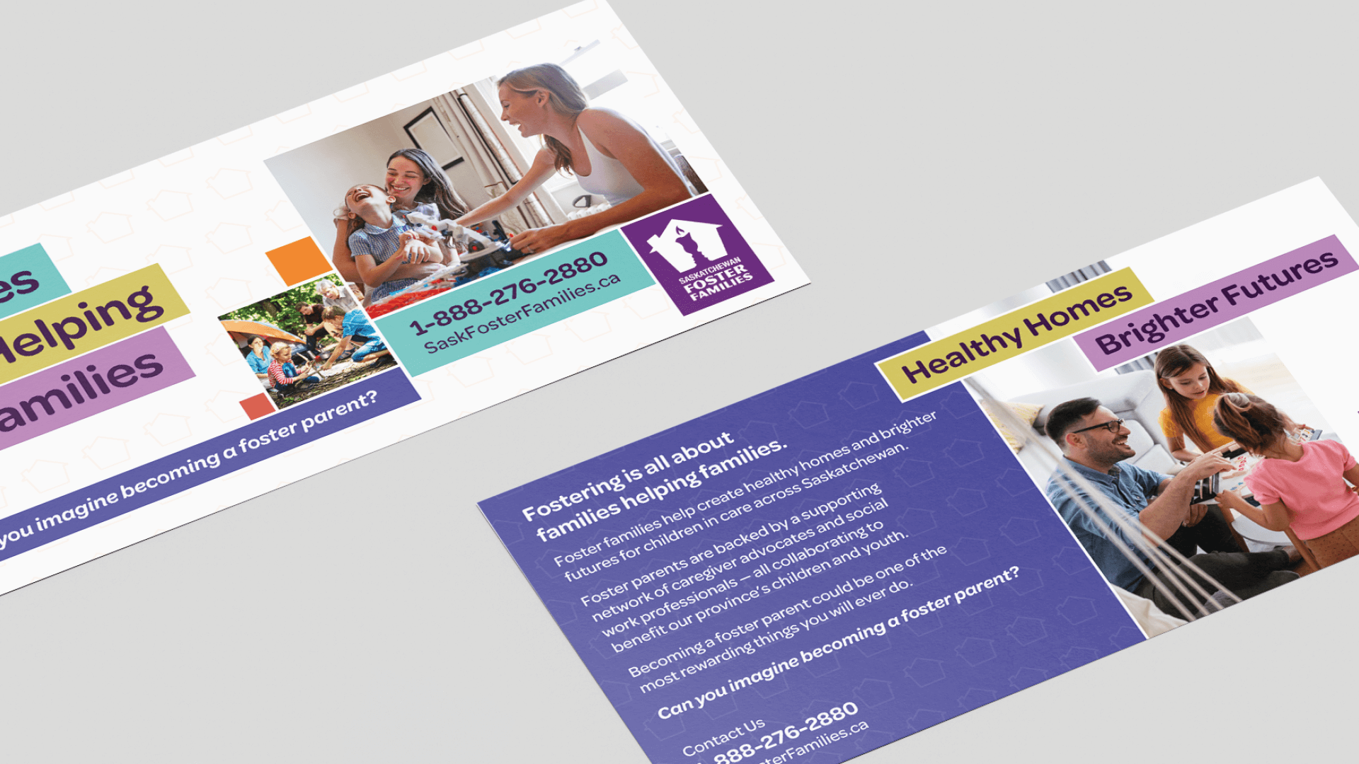 Saskatchewan Foster Families Association, Design, Foster Parent Recruitment Direct Mail, Portfolio Image