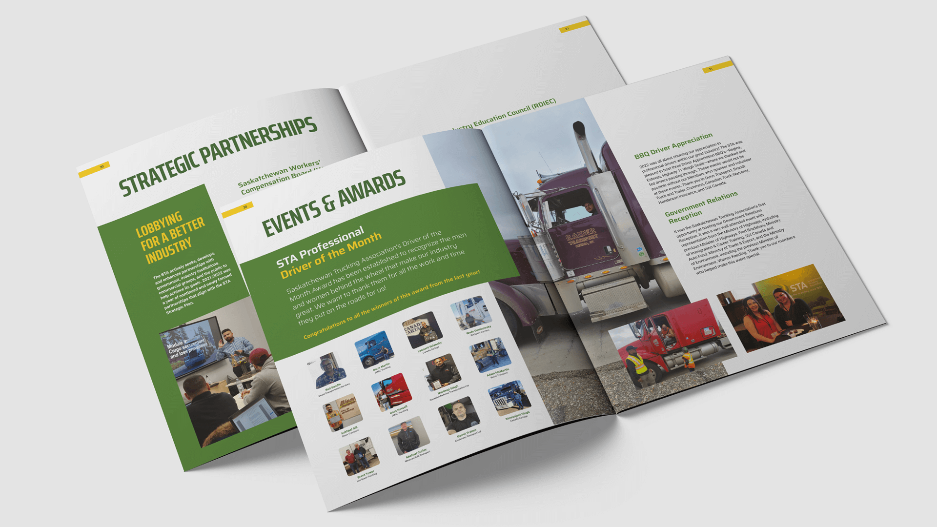 Saskatchewan Trucking Association, Design, STA 2021-2022 Annual Report, Portfolio Image, 