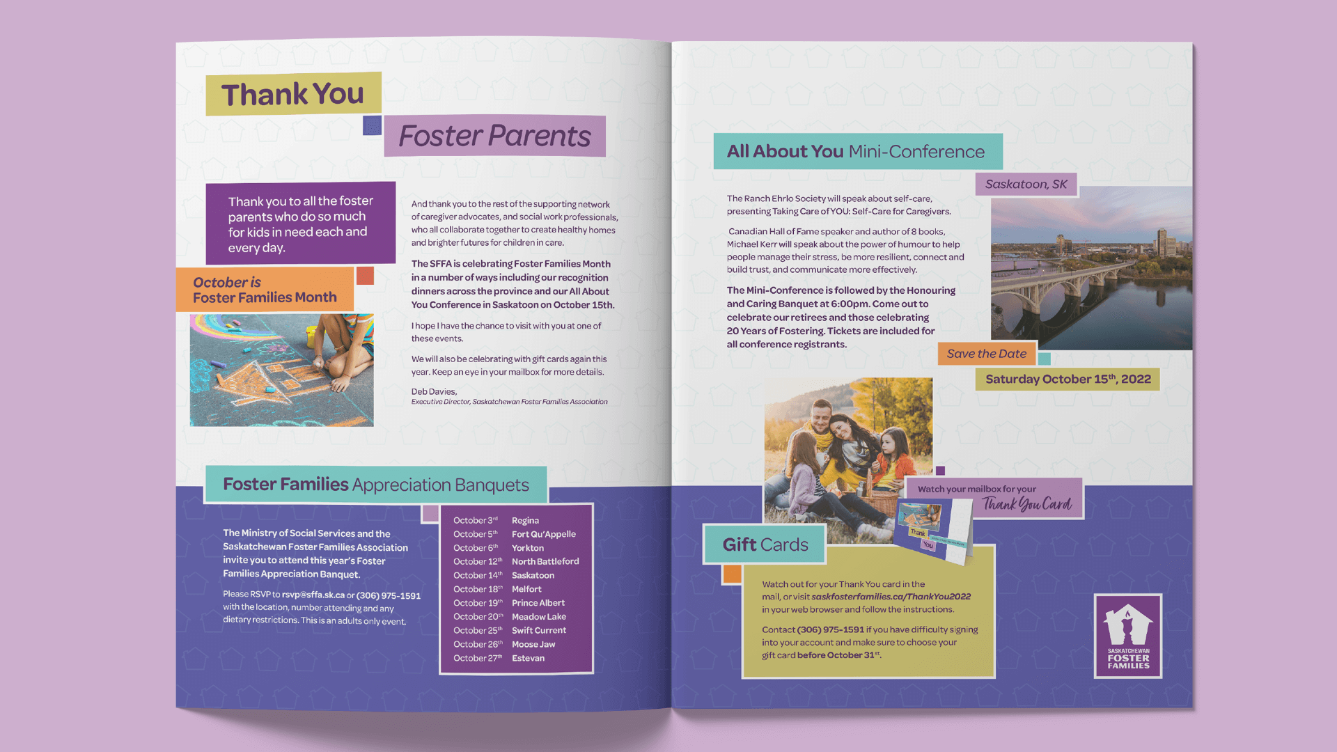 Saskatchewan Foster Families Association, Design, Foster Families Advisor Ad, Portfolio Image